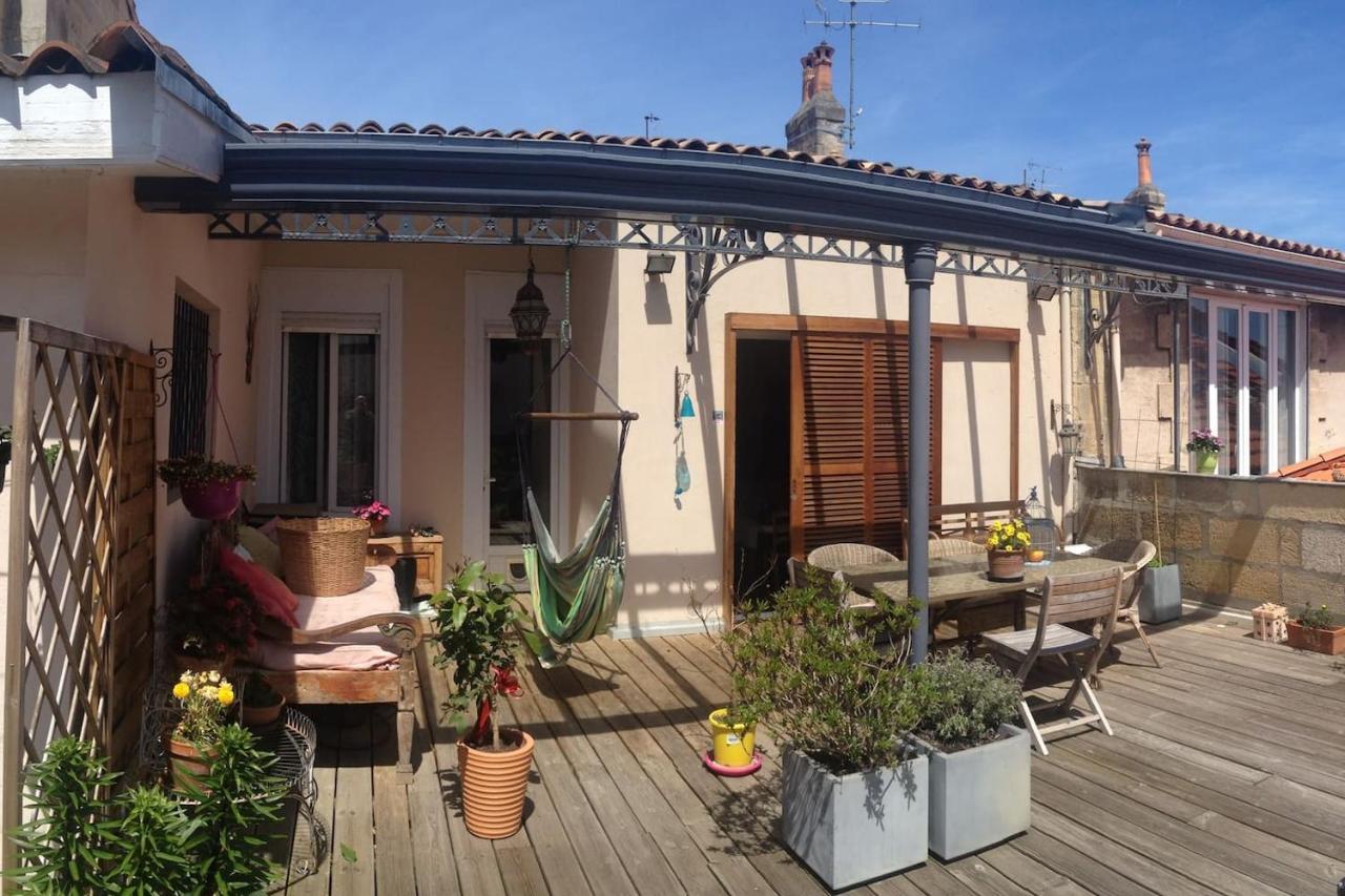 Calme , Proche Du Centre, Grande Terrasse, Petit Dejeuner Bordeaux Exteriér fotografie